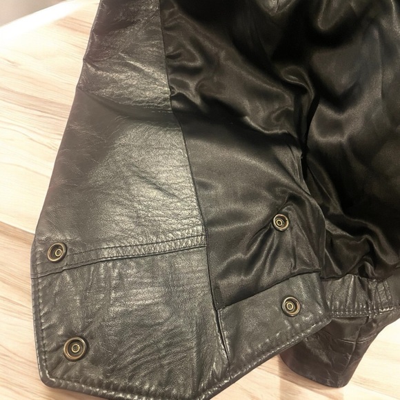 REED SPORTSWEAR LEATHER MOTORCYCLE RIDING JACKET WOMENS SZ MEDIUM BLACK MOTO - Picture 6 of 10